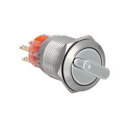 MT67-BD331. Переключатель в 3 положения с фиксацией, короткая ручка, 2NO+2NC, IP67, нержавеющая сталь