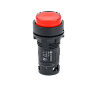 MTB7-EW34621. Кнопка красная выступающая с подсветкой, 1NС, 24V AC/DC, IP54, пластик