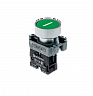 MTB2-BAZ11331. Кнопка плоская зеленая, маркировка "I", 1NO, металл