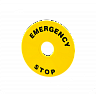 MTB2-F12. Табличка "Emergency Stop", 90 мм, желтый (2 шт. в комплекте)