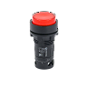 MTB7-EW34626. Кнопка красная выступающая с подсветкой, 1NС, 220V AC, IP54, пластик