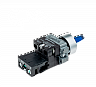 MTB2-BK3661. Переключатель с подсветкой, с фиксацией, 24V AC/DC, синий, 3 положения, 1NO